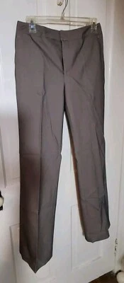 Grace Elements Brown Pinstripe Flared Leg Dress Pants Size 4 Mid Rise - Image 1 of 4