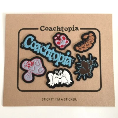 COACH Sticker Set, Coachtopia Creatures, Upcrafted Leather 7.4x6.25" Sheet CQ506 - Image 1 of 4