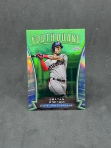 2024 Topps Chrome Brayan Rocchio Green Refractor Youthquake #/99 Guardians - Picture 1 of 3