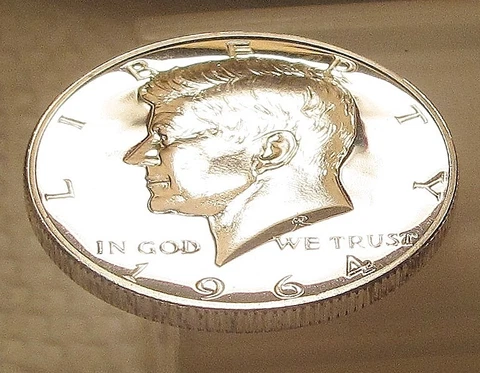 1964 Kennedy  Choice   Proof 90% Silver    Blazing Luster # 723 ~ 13 Cover