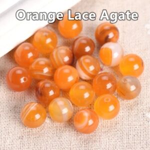 Round Natural Agate Stone Gemstone Loose Beads 4mm 6mm 8mm 10mm 12mm 14mm