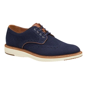 Mens Johnston Murphy Upton Knit Wingtip - Navy Knit, Size 10.5 M US [20-5369] - Picture 1 of 5