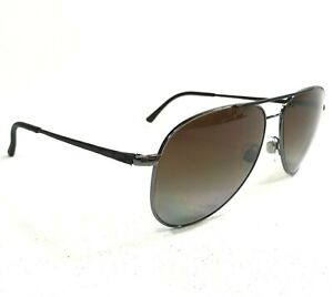 Giorgio Armani Sunglasses AR6013-Q 3010/T5 Gunmetal Brown Aviators Brown Lenses