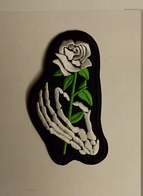 白玫瑰刺绣骨架布贴 — 第 1/3 张图片