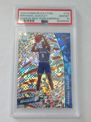 2020 Revolution Rookies Chinese New Year Emerald /88 Immanuel Quickley PSA 10 - Image 1 of 3