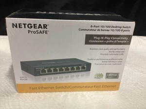 Net Gear ProSAFE 8 Port Poe Ethernet Switch- Plug & Play Connectivity- NIB - Picture 1 of 4