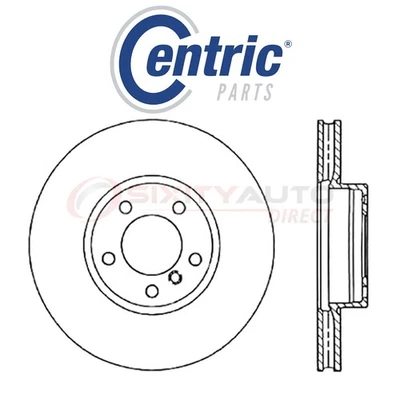 Centric High Carbon Alloy Disc Brake Rotor for 2004-2017 Volkswagen Touareg zv - Imagem 1 de 4