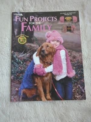 Leisure Arts: FUN PROJECTS FOR THE FAMILY Crochet & Knit Book #3722 - 25 Project - Image 1 of 3