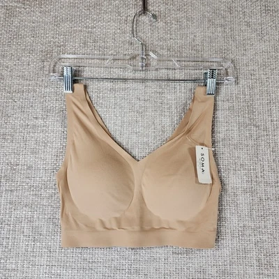 Sutiã feminino Soma Enbliss Bralette conforto sem fio M almofadas âmbar quentes novo com etiquetas - Imagem 1 de 4