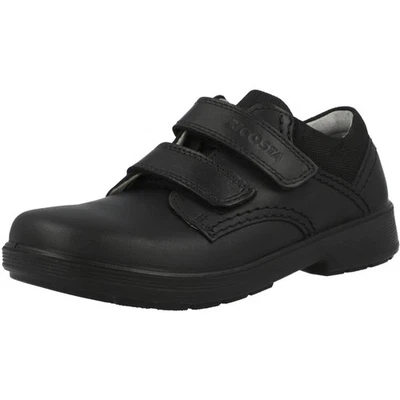 Ricosta William Black School Shoes Smart Leather Upper Double Straps Medium - Image 1 of 4