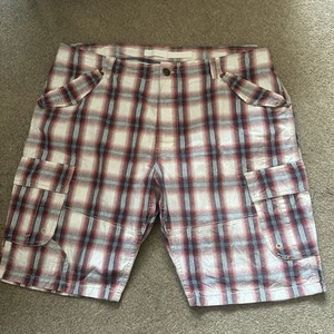 WRANGLER Mens Bermuda Cargo Shorts W40 XL Check Cotton - Picture 1 of 9