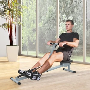 HOMCOM Wioślarz Ciągnik wioślarz Wioślarz Rower treningowy Fitness Wyświetlacz LCD - Zdjęcie 1 z 10