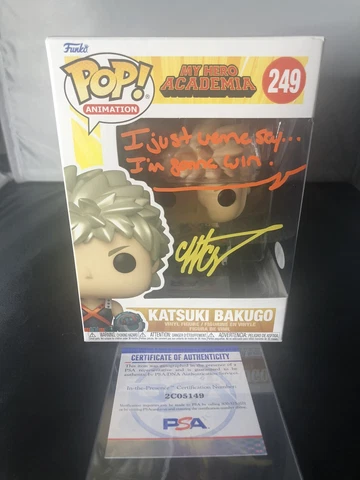Clifford Chapin Signed Katsuki Bakugo 249 READ DESCRIPTION Funko Pop PSA COA Cover
