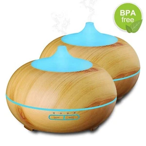 Aroma Diffuser for Essential Oil 4 Timer Setting Wood Grain Cool Mist Humidifier - Picture 1 of 10