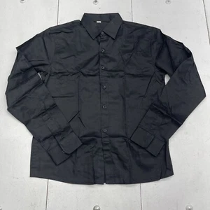Black Long Sleeve Button Up Uniform Dress Shirt Youth Boys Size 14 - Picture 1 of 8