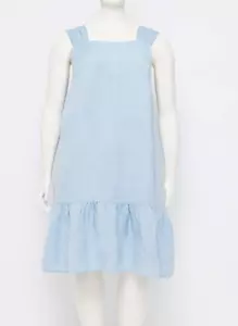 Vestido LOFT Plus Cambray Cuello Cuadrado Volantes - 16 Plus - Azul Claro - Imagen 1 de 8