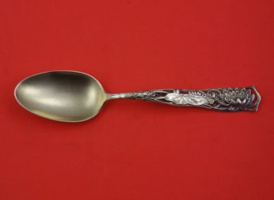 Flora by Shiebler Sterling Silver Teaspoon #9  light vermeil pierced 5 5/8" - Imagem 1 de 2