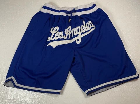 Los Angeles Dodgers LA Team Baseball Shorts Stitched blue Cover