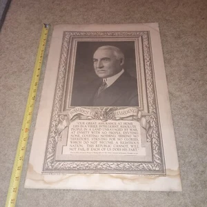 Rare 1920 Warren G Harding Address To New Orleans Comission Nov 18, 1921 Poster. - Picture 1 of 15