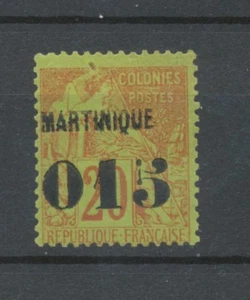 Colonies Françaises Martinique N°6 015 sur 20c brique Neuf* Signé Calves N3087 - Imagen 1 de 2