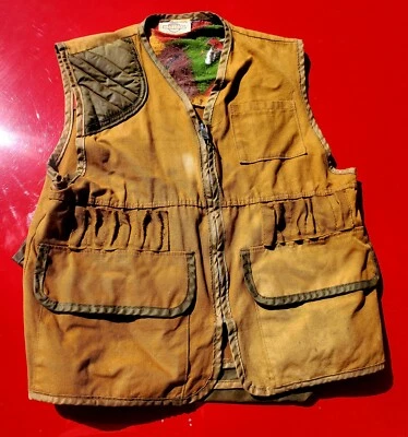 VTG SAFTBAK Mens Bird Hunting Vest Fowl Pouch Size MEDIUM USA-Made - Image 1 of 2