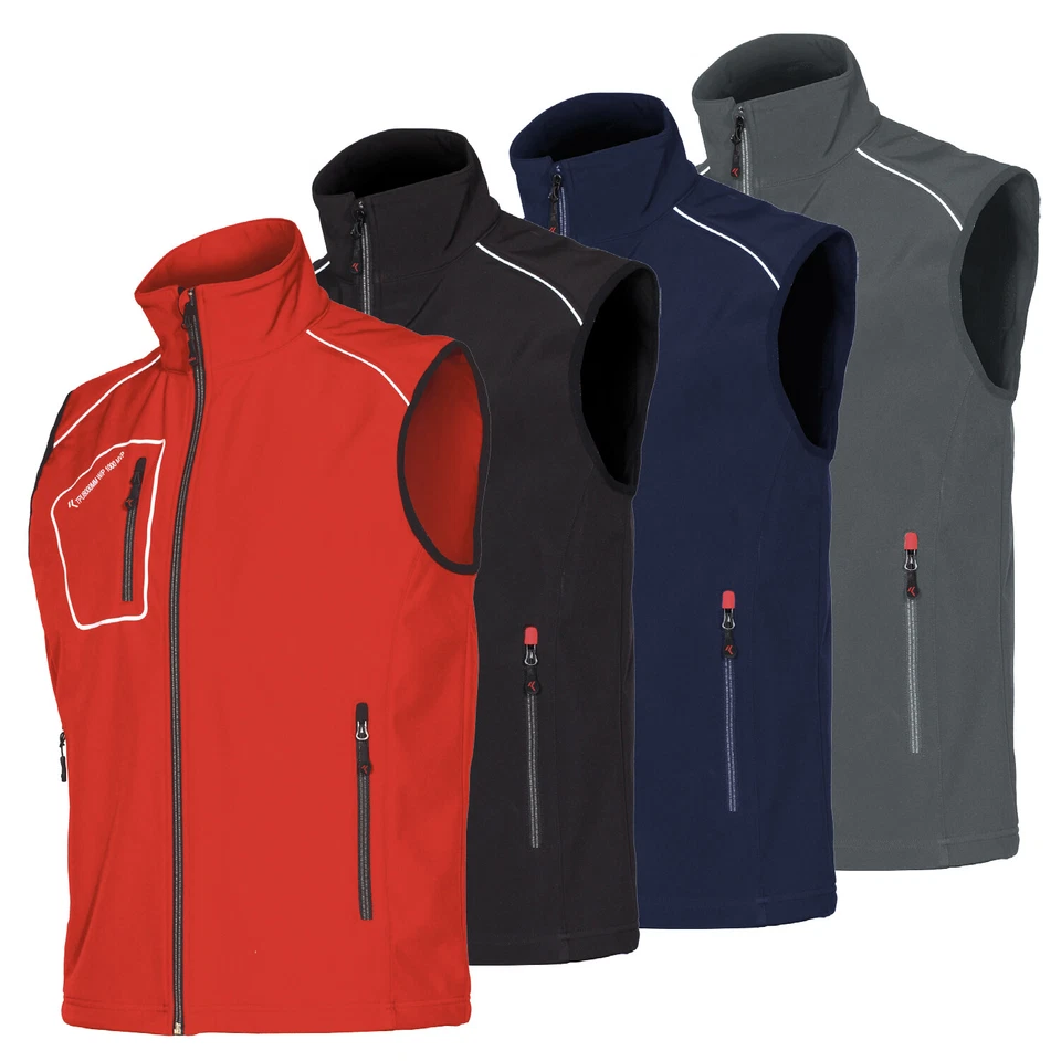 ISSALINE 4509 SNAPPY GILET SOFTSHELL IMPERMEABILE TRASPIRANTE BLU NERO GRIGIO - Immagine 1 di 1