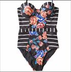 Modcloth Vintage Inspired  the harper swimsuit one pieces Size Small new in pack