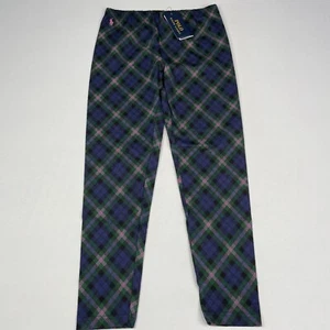 Polo Ralph Lauren Girls SIZE L (12-14) Patchwork Plaid Jersey Leggings Holiday - Picture 1 of 7
