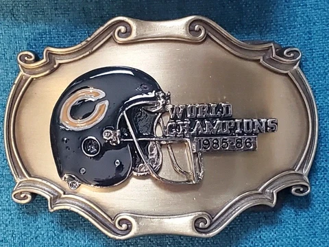 Raintree Chicago Bears 1985-86 World Champions Belt Buckle Cover