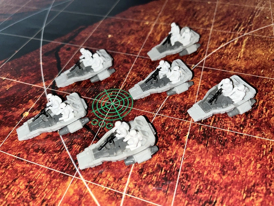 2015 Micro Machines Star Wars Lot X6 First Order LIUV Snow Speeder Space Ship - Image 1 of 1