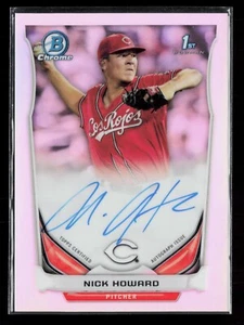 2014 Bowman Chrome Autographs Refractor #BCA-NH Nick Howard 1st Cincinnati Reds - Picture 1 of 2