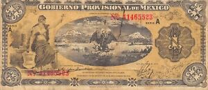Mexico / Veracruz  1  Peso  2.5.1915  Series A  Error  Circulated BanknoteXYZ3