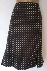 Hobbs Brown Wool Skirt Sz 16 Excellent! Straight Smart Knee Length - Picture 1 of 7