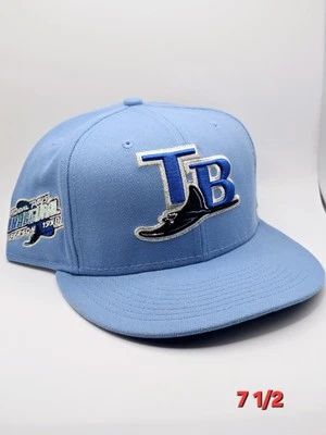 Tampa Bay Devil Rays New Era Hat Club Iceberg 59Fifty Fitted Hat 7 1/2 - Image 1 of 4