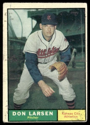 Don Larsen 1961 Topps #177 Kansas City Athletics Good Creases Wax - Image 1 of 2
