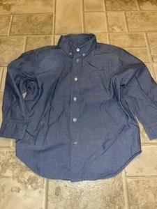Kelly’s Kids Boys Chambray Long Sleeve Button Up Shirt 5-6 Dress Shirt  - Picture 1 of 1