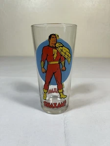 SHAZAM! Vaso de vidrio Shazam Pepsi DC Comics Super Series 1976 16 oz - Imagen 1 de 4