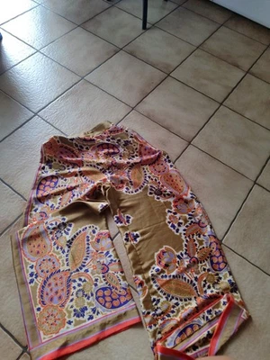 Zara Palazzo Hose Bunt Gr M Seiden Optik Hippie Boho Festival  - Bild 1 von 4