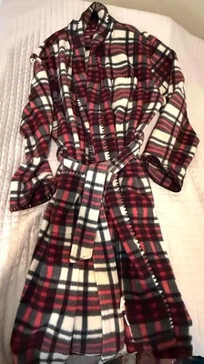 Bata de vellón a cuadros con cinturón Nordstrom vintage para hombre Foto 1 de 4