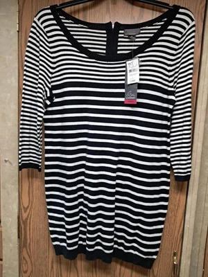 womens motherhood maternity sweater. size large. black & white - Image 1 of 4