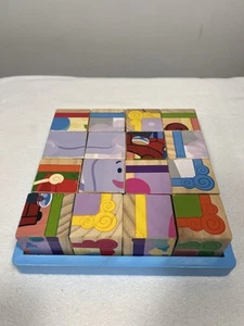 Melissa & Doug 16pc Wooden Cube Block Puzzle Nickelodeon Blue’s Clues - Picture 1 of 5