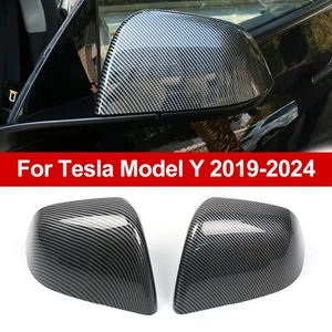 For Tesla Model Y Side Mirror Cover 2019 20-2024,Door Wing Rearview Mirror Caps - Foto 1 di 11