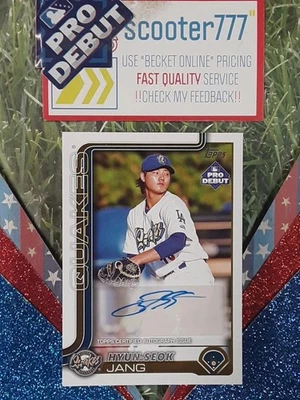 2025 Topps Pro Debut~#179⭐HYUN-SEOK JANG⭐*Debut RC《AUTO》Quakes/DODGERS - Image 1 of 2