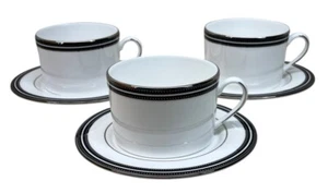 3 Lenox Kate Spade New York Union Street Cup and Saucer Sets USA - Picture 1 of 12