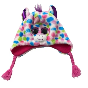 Ty Beanie Boo Wishful The Unicorn Winter Plush Hat Beanie Toque Toboggan Cap - Picture 1 of 7