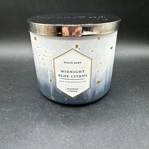 Bath & Body Works White Barn MIDNIGHT BLUE CITRUS 3 Wick 14.5 Oz Scented Candle - Picture 1 of 2