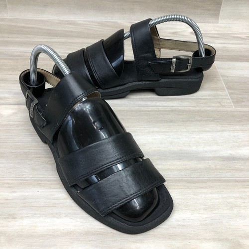 Sandali ECCO donna EU 38 US 7 5 con cinturino neri slingback piatti con suola in lattice
