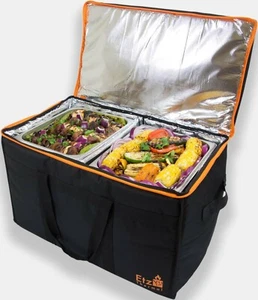 85 Heavy Duty Commercial Food Delivery Bag XL W Divider Double Insulation ETZ YY - Picture 1 of 5