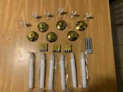 Kithouse 6 Set Christmas Window Candles Lights with Timer Battery Operated - Image 1 of 4