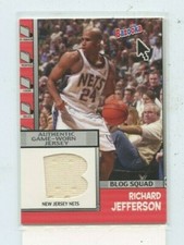 RICHARD JEFFERSON 2005-06 TOPPS BAZOOKA BLOG SQUAD GAME-WORN JERSEY RELIC BBS-RJ